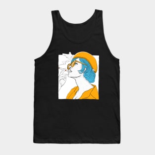 Smoking Girl Tank Top